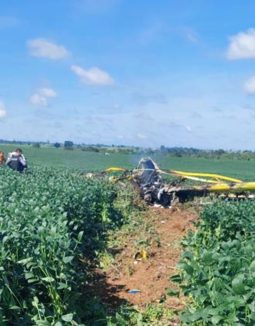 Piloto morre em queda de avião agrícola no Nortão de MT